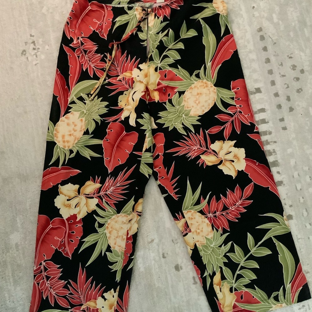 Tommy Bahama silk floral palazzo pants